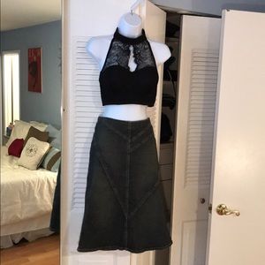 Arden B denim skirt